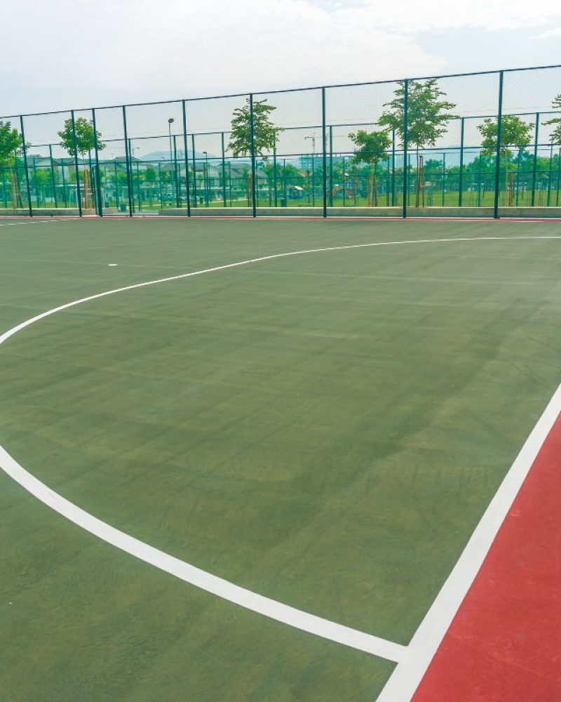 D line inside futsal court